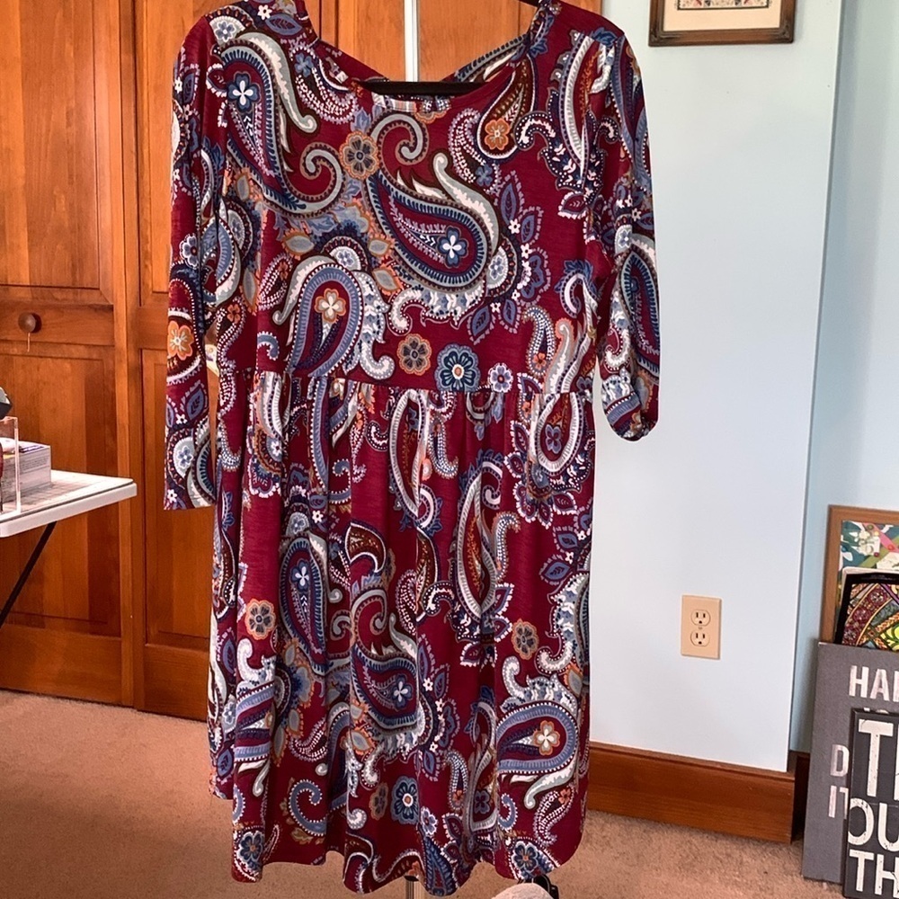 Honeyme Cross Back Dress Size Large NWOT
